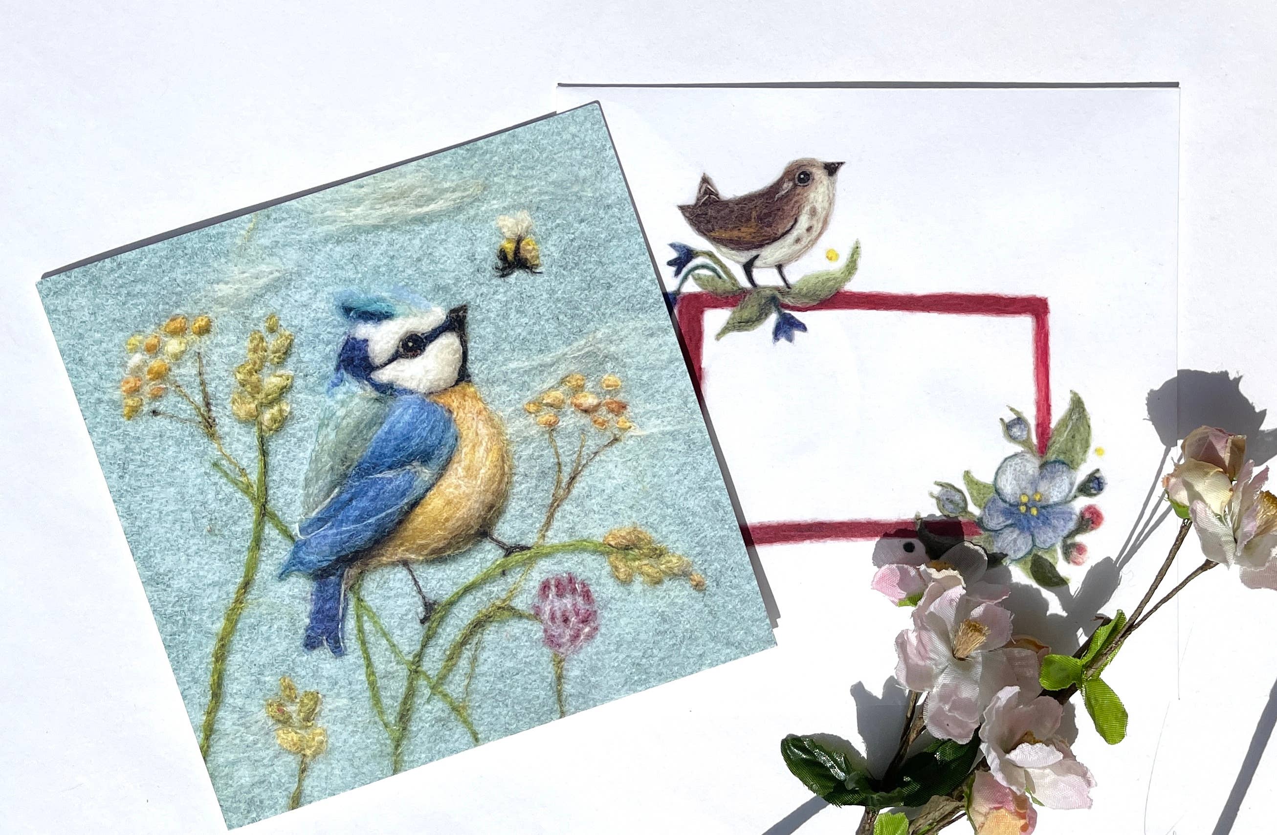 Sweet Liberty Belle - Wholesale Everyday Greeting Card - Blue Tit Greeting Card - Print of felt artwork1
