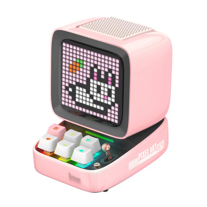 Pixel art speaker Divoom Ditoo Pro 15W - keyboard - pink for wholesale by RESET CLUB