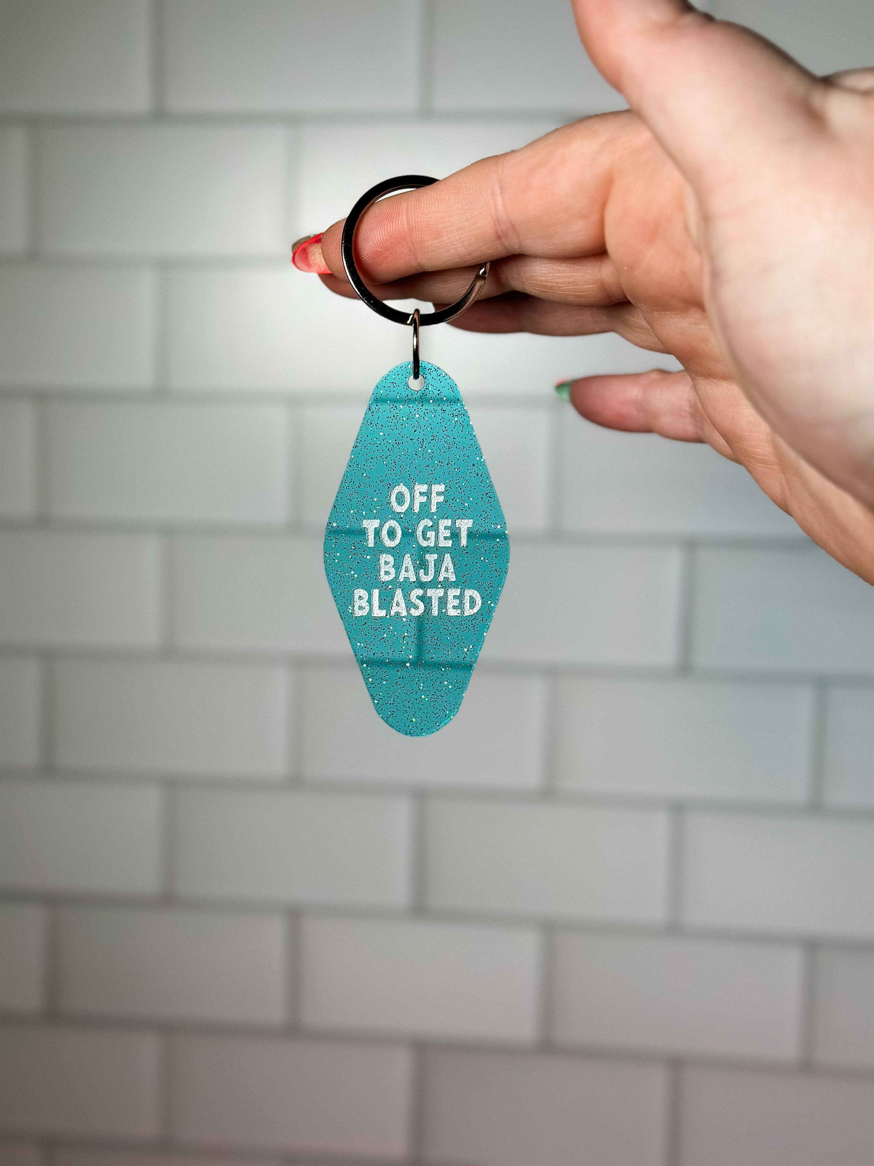 Erin Dayhaw - Wholesale Keychain - Unisex - Off To Get Baja Blasted Keychain - Funny - Food - Drinks - Unfiltered - Sarcastic - Relatable - Fast Food1