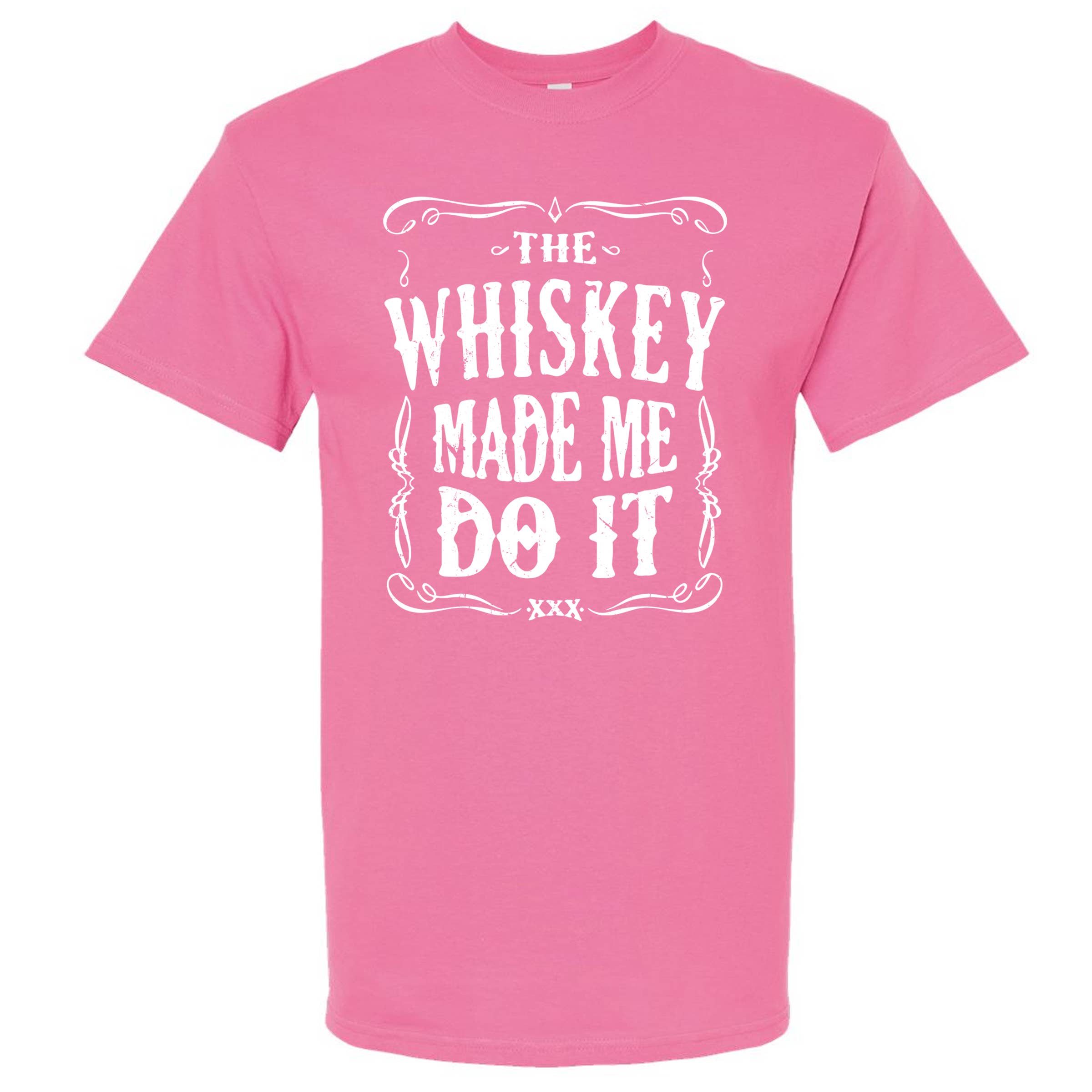 Wi-Wear – T-shirt estampada - Homem por atacado – T-shirt masculina The Whiskey Made Me Do It | Camisa Engraçada12