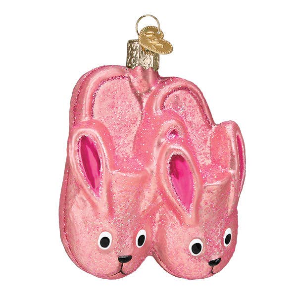 Old World Christmas - Wholesale Ornament - Bunny Slippers Ornament1