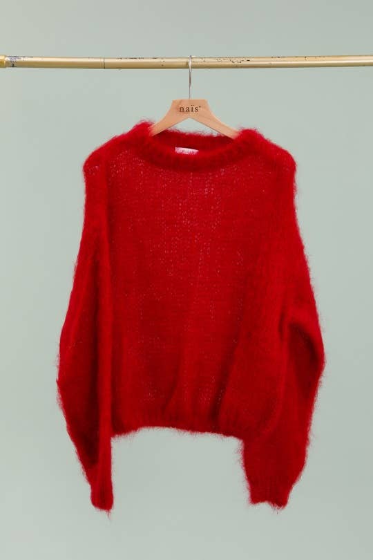 NAÏS PARIS - Wholesale Knit Sweater - Women's - Round neck long sleeve sweater in 80% kid mohair24