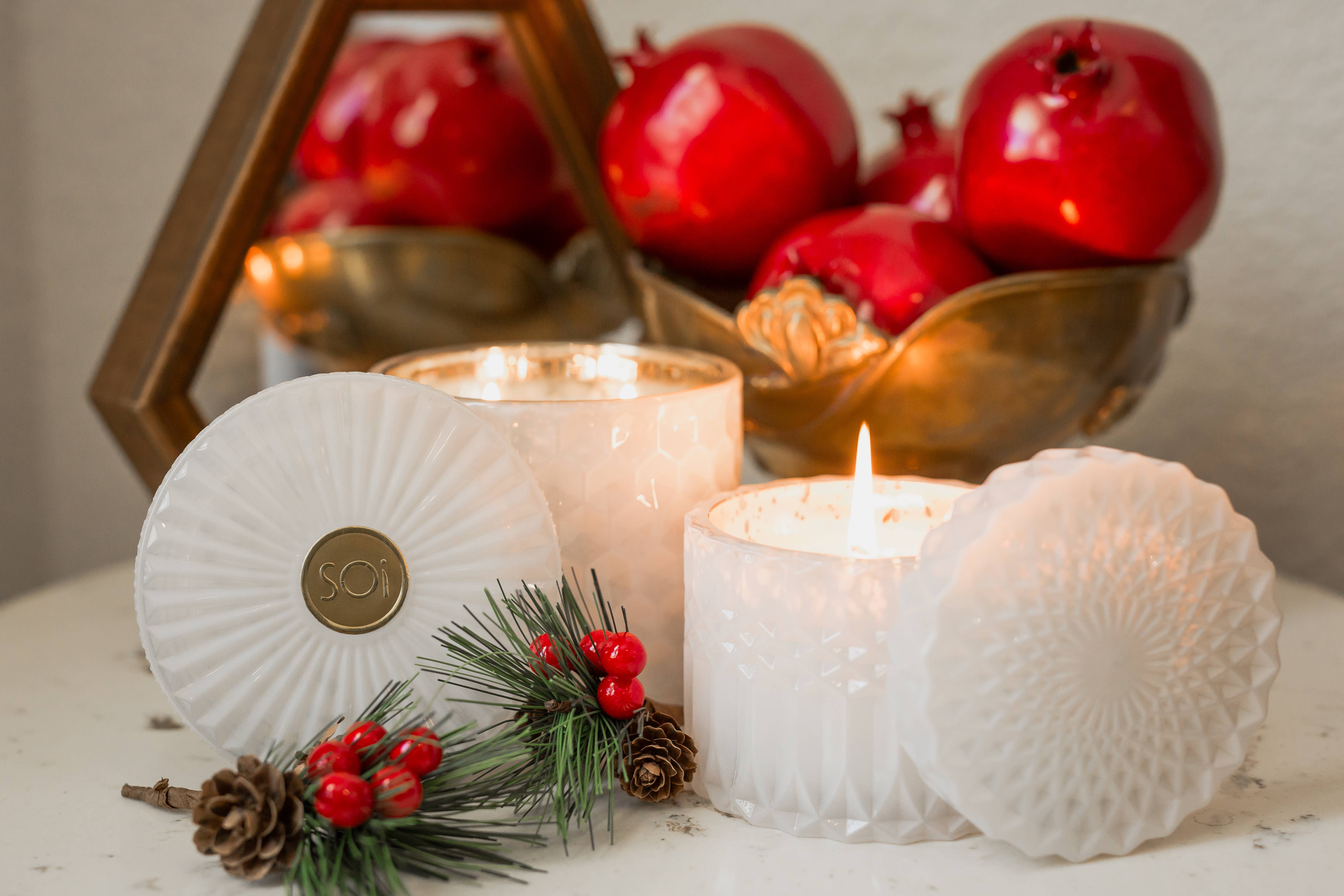 The SOi Company - Wholesale Jar/Filled Candle - Winter Wonderland 15oz Shimmer Candle 2 wick (White)2