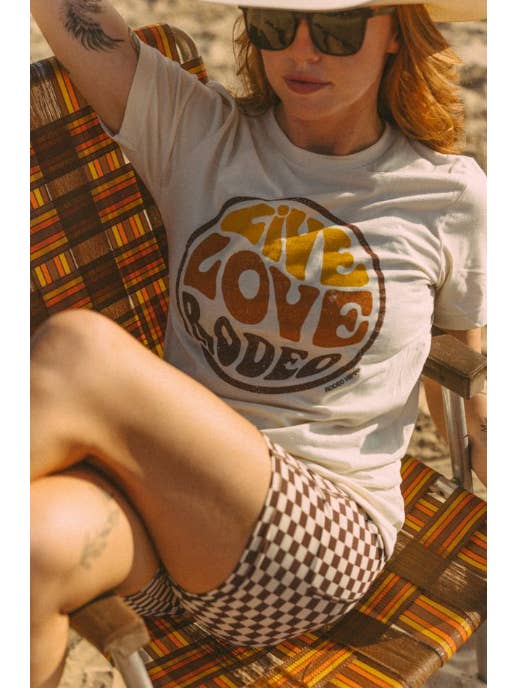 Rodeo Hippie - Wholesale Shorts - Women's - BROWN CHECKERED BIKER SHORTS2