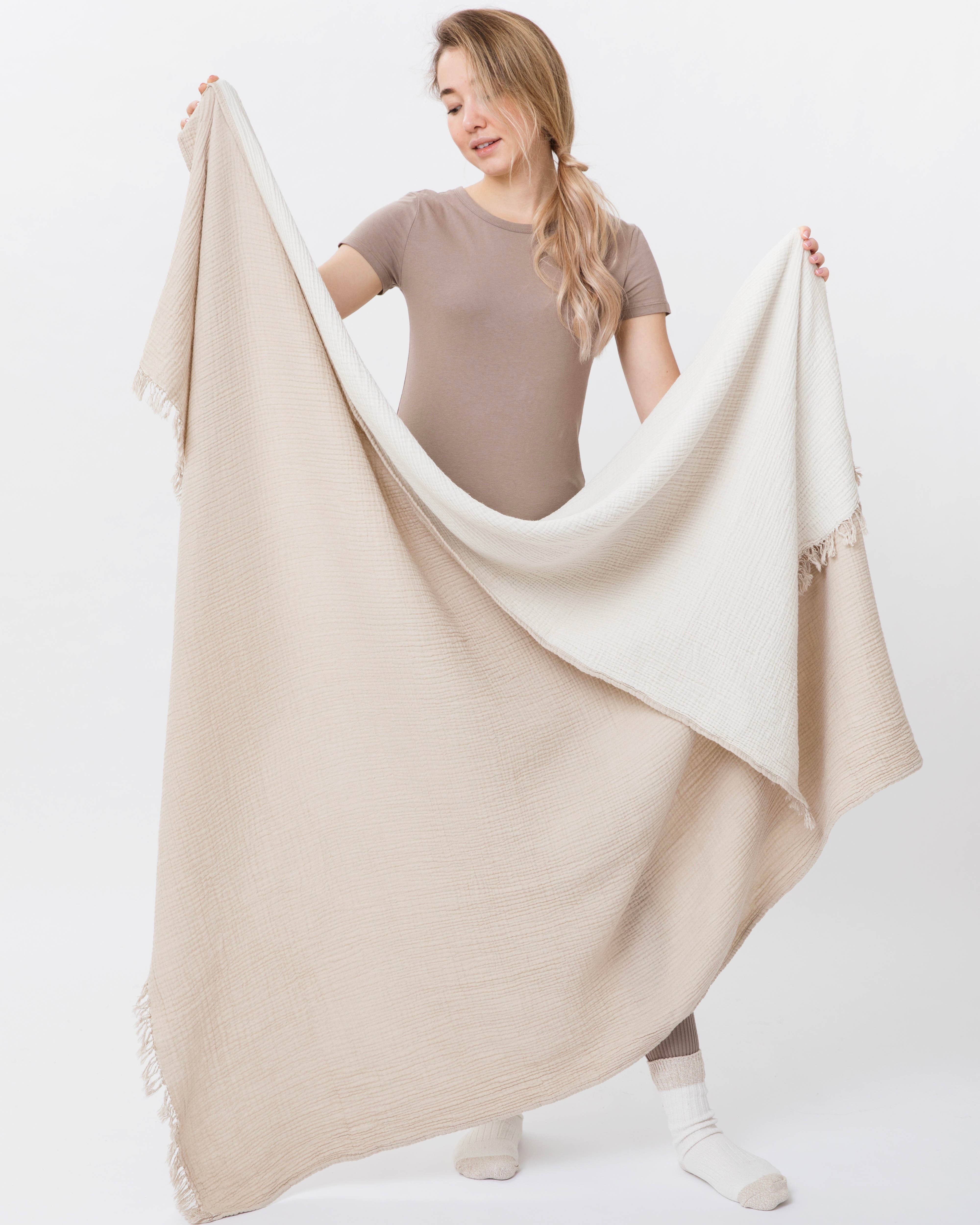 Woven Stories - Wholesale Throw Blanket - Cocoon Cotton Reversible Throw Blanket0