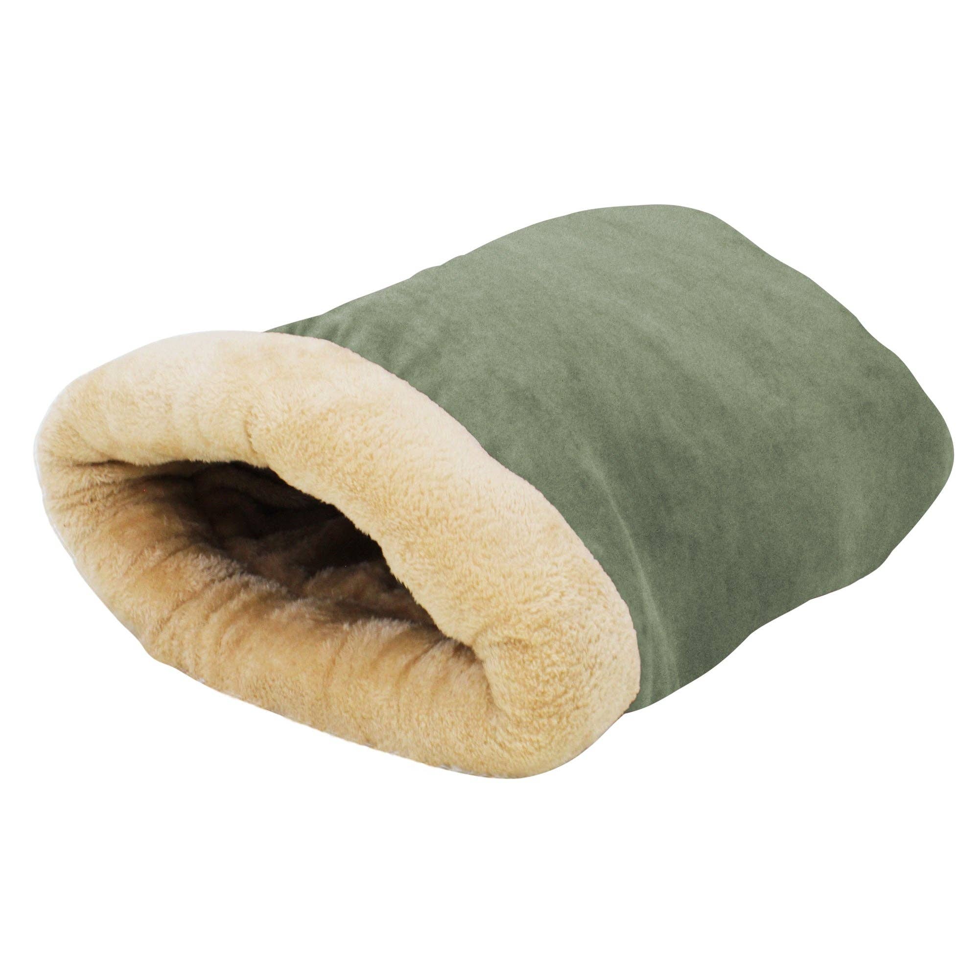 Jespet - Wholesale Pet Bed - Cat/Dog - GOOPAWS 4 in 1 Self Warming Burrow Cat Bed Sleeping Cave, Sage Green1