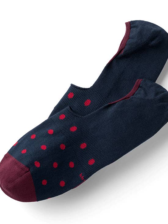 Osynliga strumpor i marinen: med glada prickar för wholesale av BLACKSOCKS