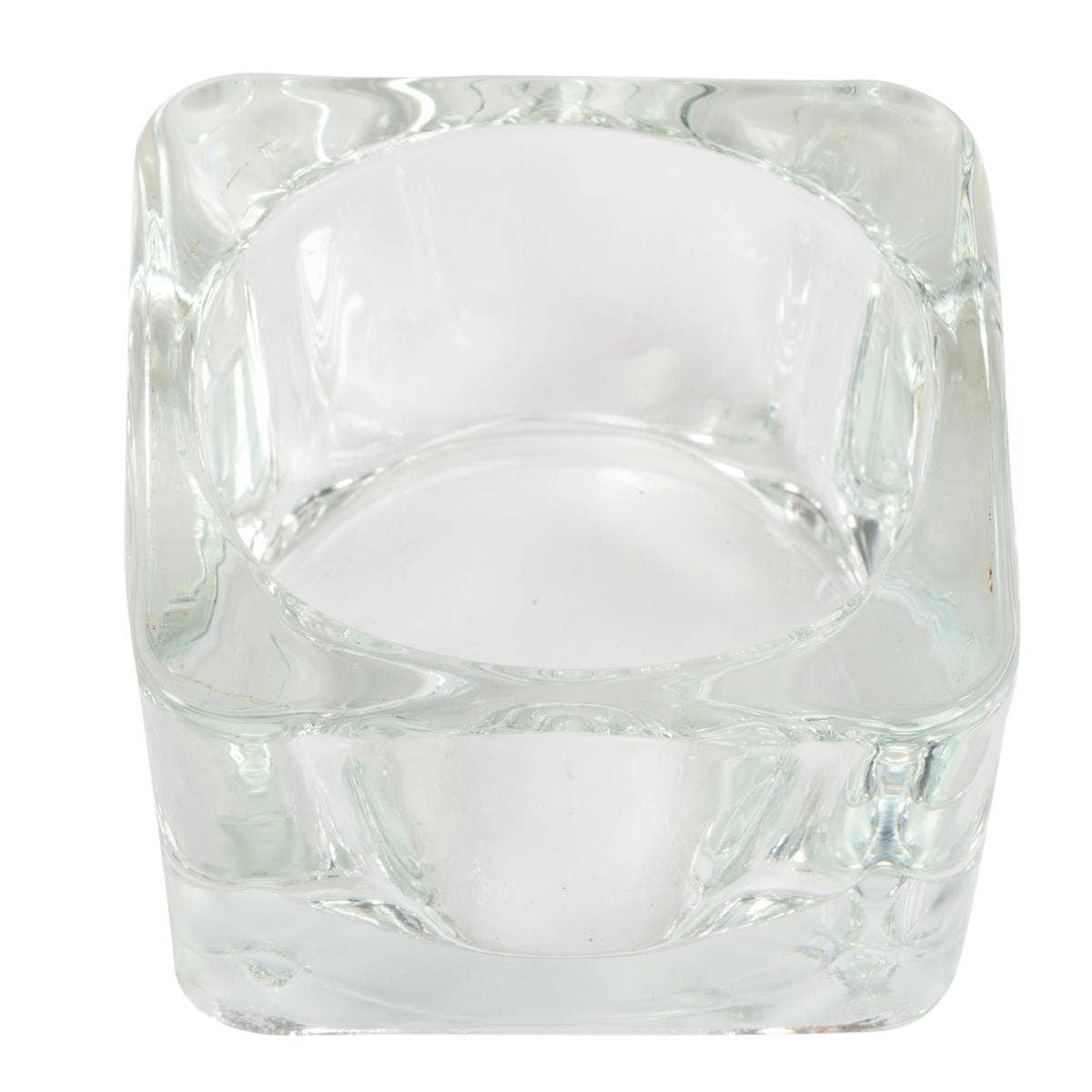 Truu Design - Vente Bougeoirs - Lot de 6 photophores carrés en verre Deco Lite, 2 po2