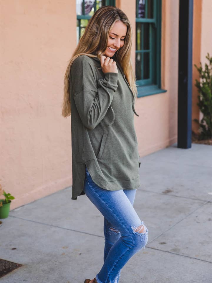 Tickled Teal - Wholesale Hoodie - Women's - Soft Pocket Hoodie3