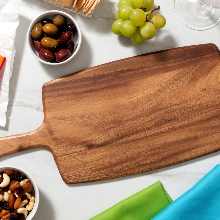 Lipper International - Wholesale Cheese Board - Acacia Charcuterie Paddle Board, 18"