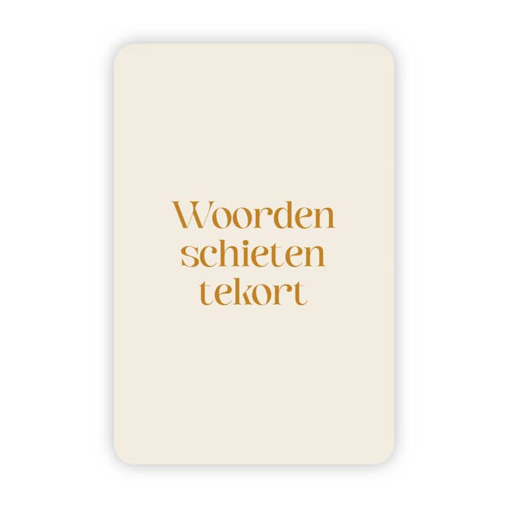 Wenskaart | Woorden schieten tekort goudfolie voor wholesale door Wensjegeluk