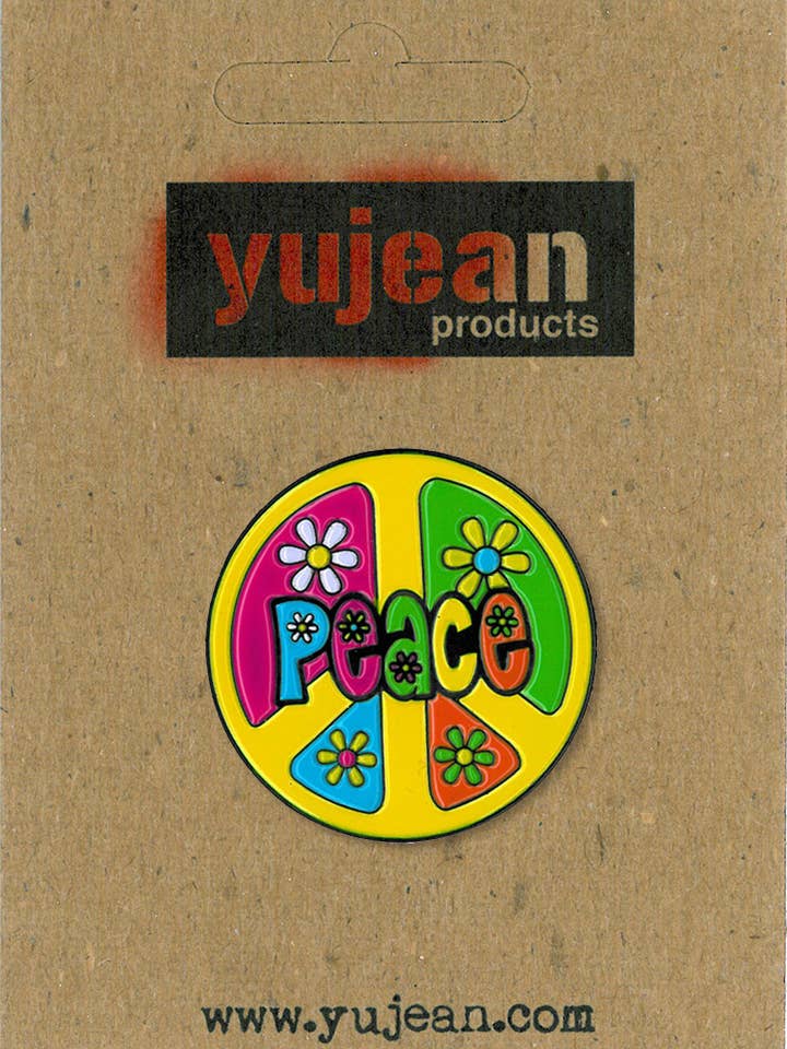 Peace Circle Enamel Pin-E1020 for wholesale by Yujean