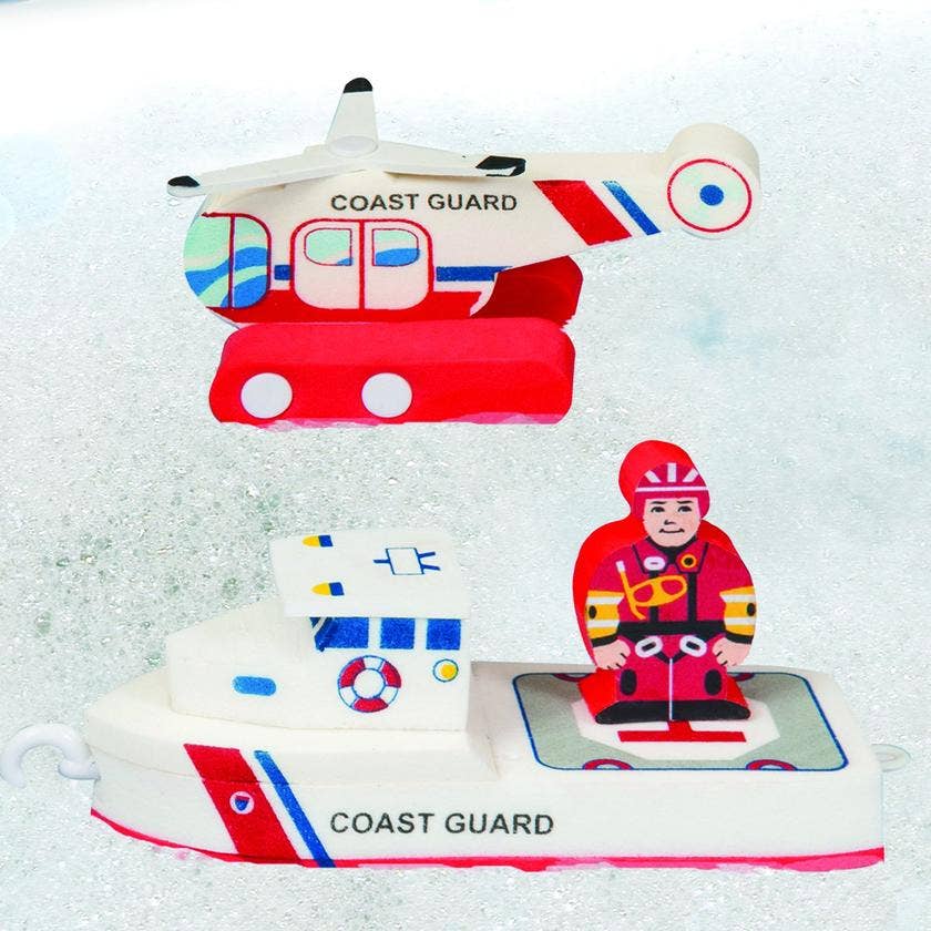 Just Think Toys - Wholesale Toy Set - Kids - BathBlocks Floating Coast Guard Set3