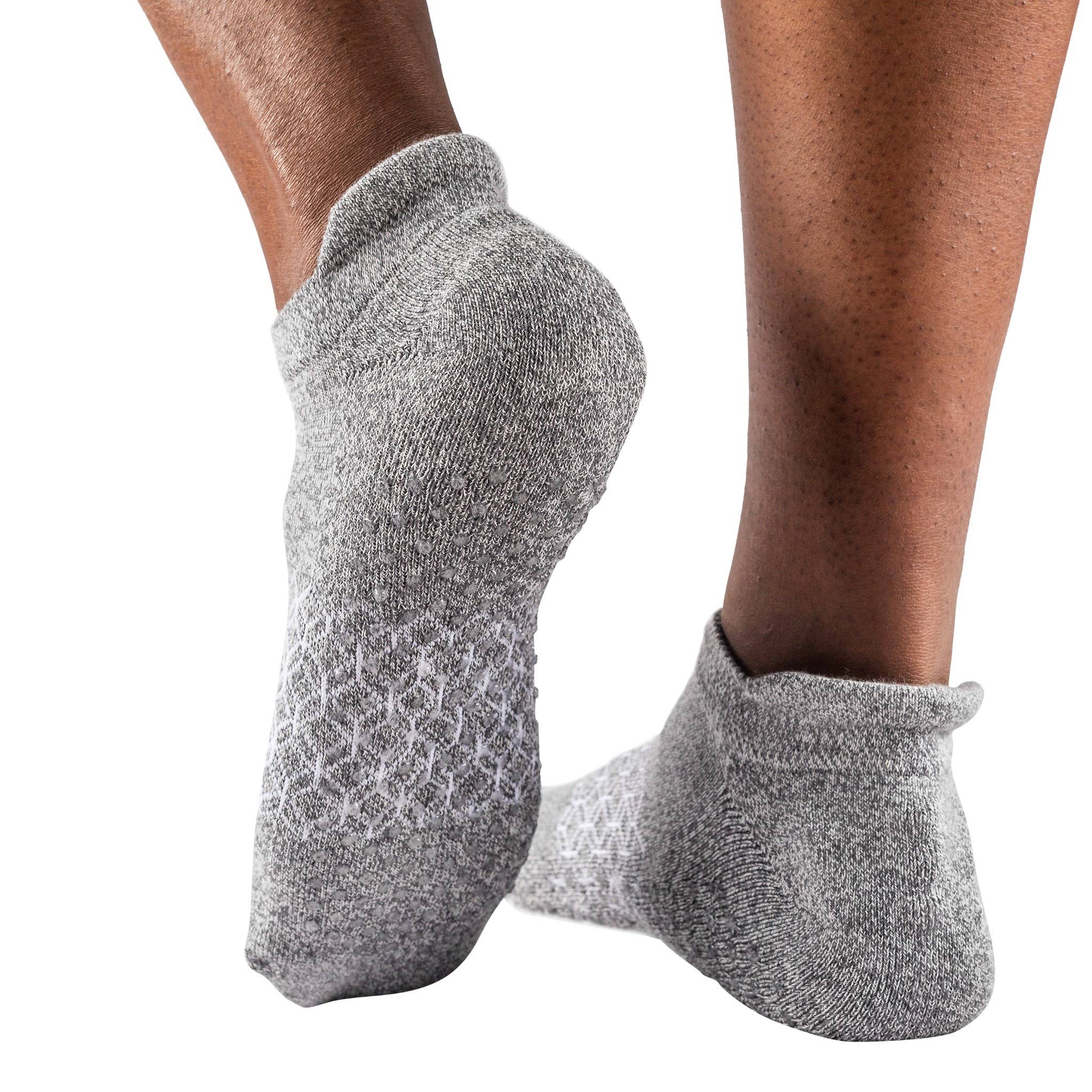 Pilates Grip Socks (Ankle) by hipSwan | Organic Cotton Grey for wholesale on Faire0