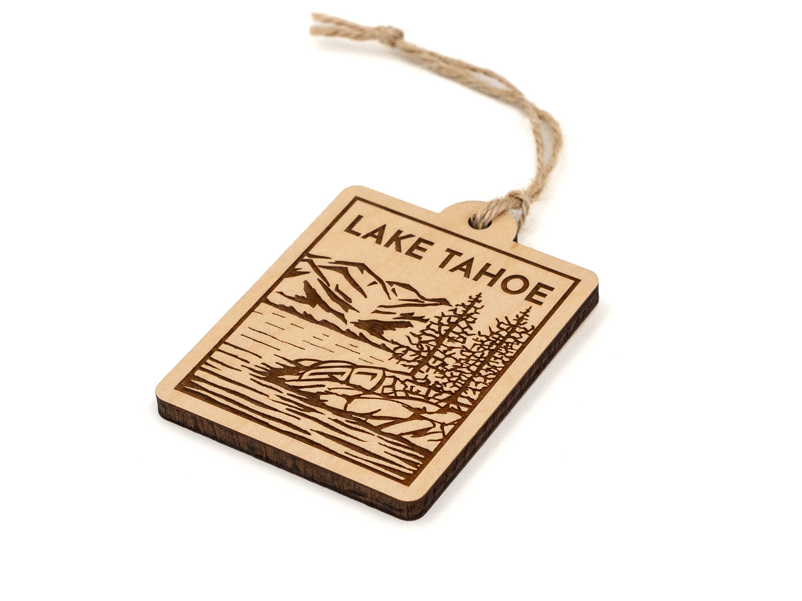 Steamer Lane Design - Wholesale Ornament - Lake Tahoe Wood Ornament1