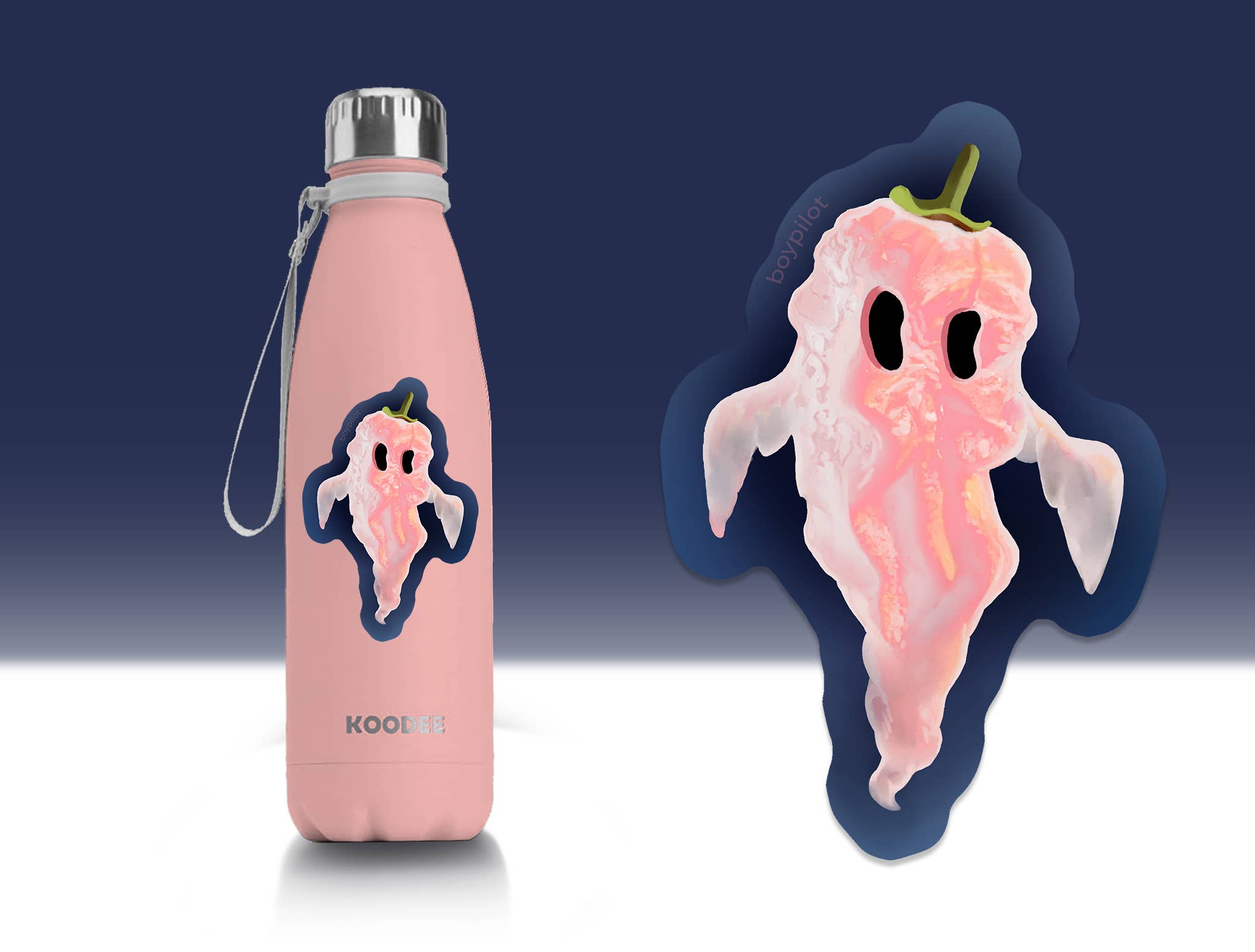 BoyPilot Goods - Wholesale Sticker - Ghost Pepper Sticker - Funny Spicy Food Vinyl Sticker1