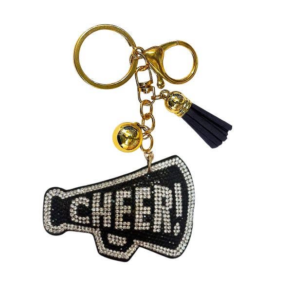 Queens Designs - Wholesale Keychain - Women's - Cheer Crystal Bling Keychains1