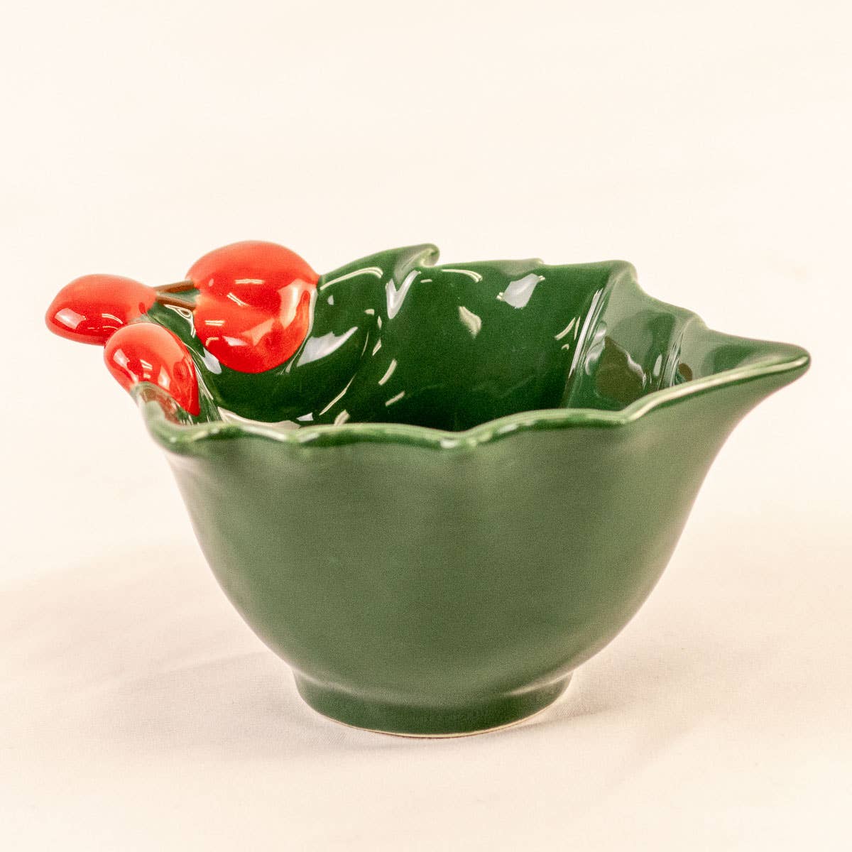 The Royal Standard - Vendita all'ingrosso Ciotole/Piatti decorativi - Ciotola Holly Leaf Tidbit verde/rossa 3,6x61