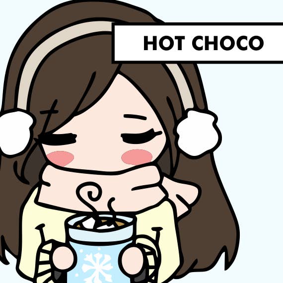 Hot Chocolate Sarah Stickers for wholesale by Stickies by C&S