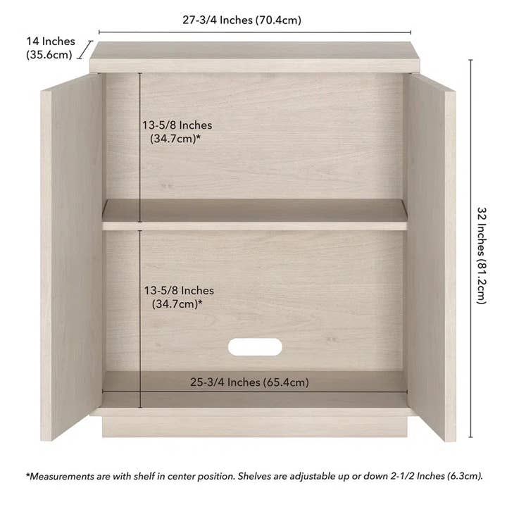 Beige Compact Wood Grain Accent Cabinet With Adjustable Shelf for wholesale on Faire12