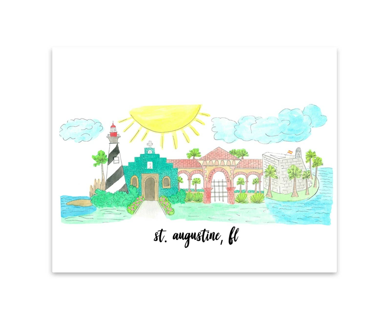 Island Haus Co - Wholesale Art Print - St. Augustine, FL Print