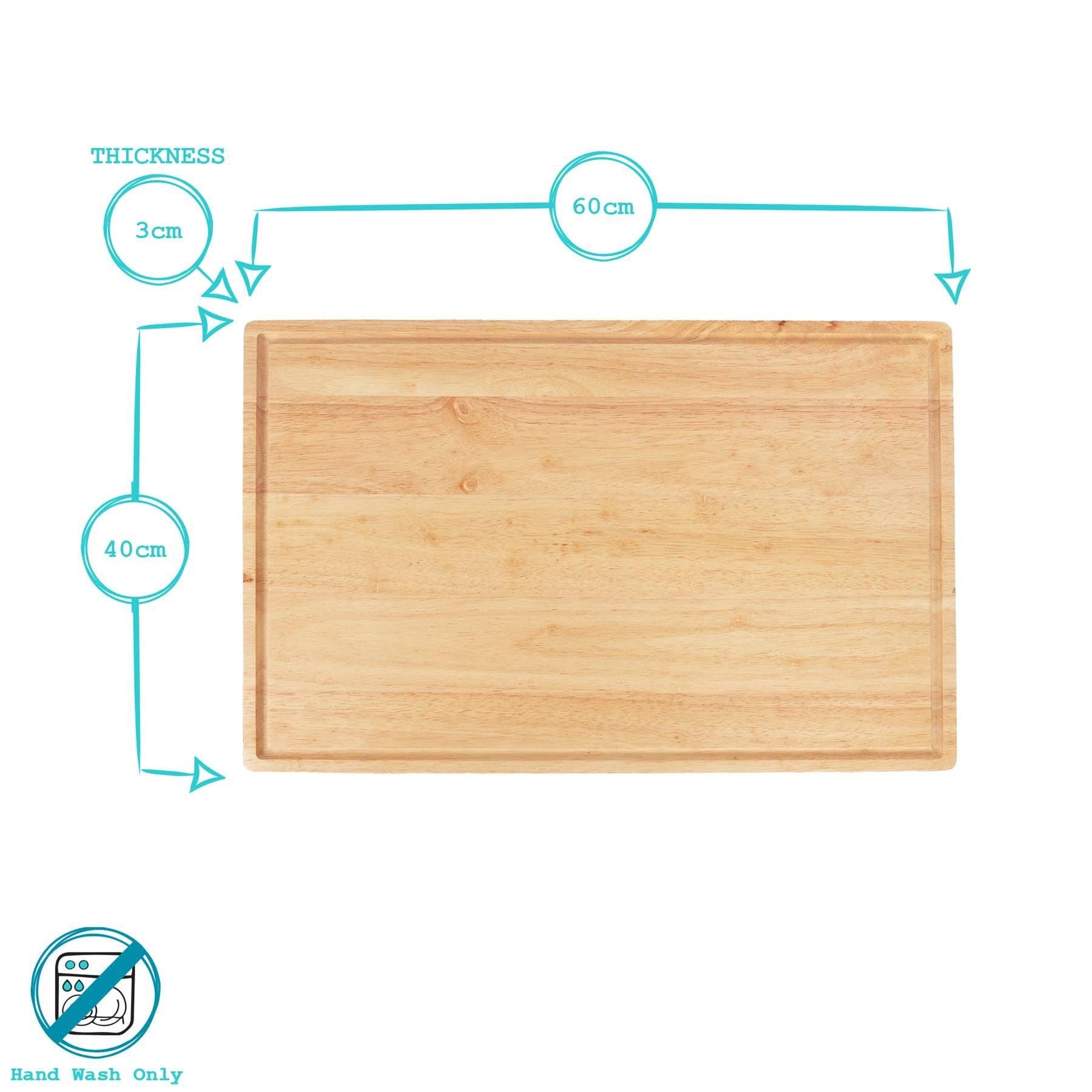 Rinkit Ltd - Wholesale Cutting Board - Wooden Butchers Block Chopping Board - 60cm x 40cm6