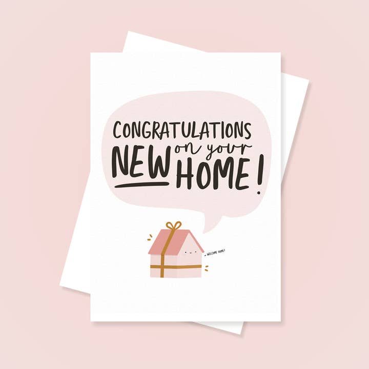 New Home Greetings Card for wholesale by Quinn's Pins