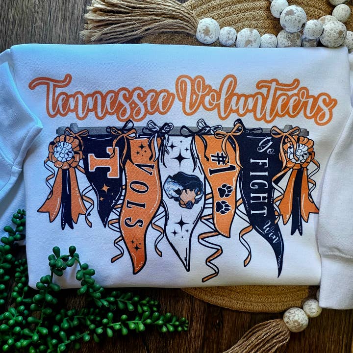 Tennessee Pennant Flag Sweatshirt for wholesale by Retro Raccoon Creations