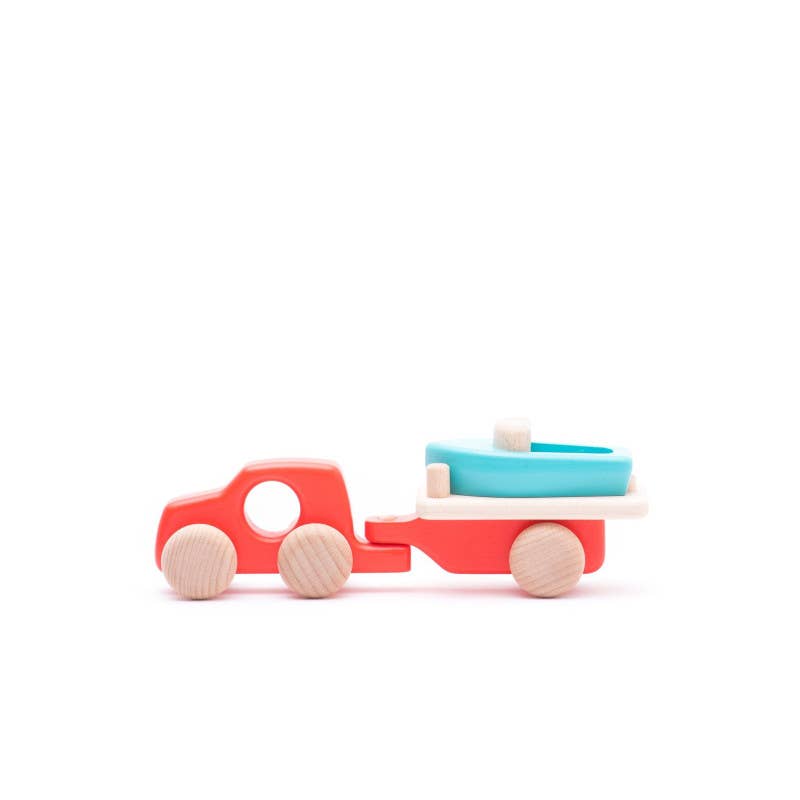 BAJO WOODEN TOYS - Wholesale Wood Toy - Kids - Car with Boat2