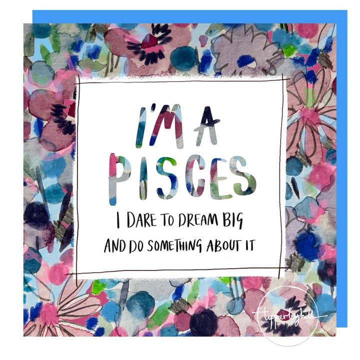 Zodiac card, Pisces for wholesale by Tipperleyhill