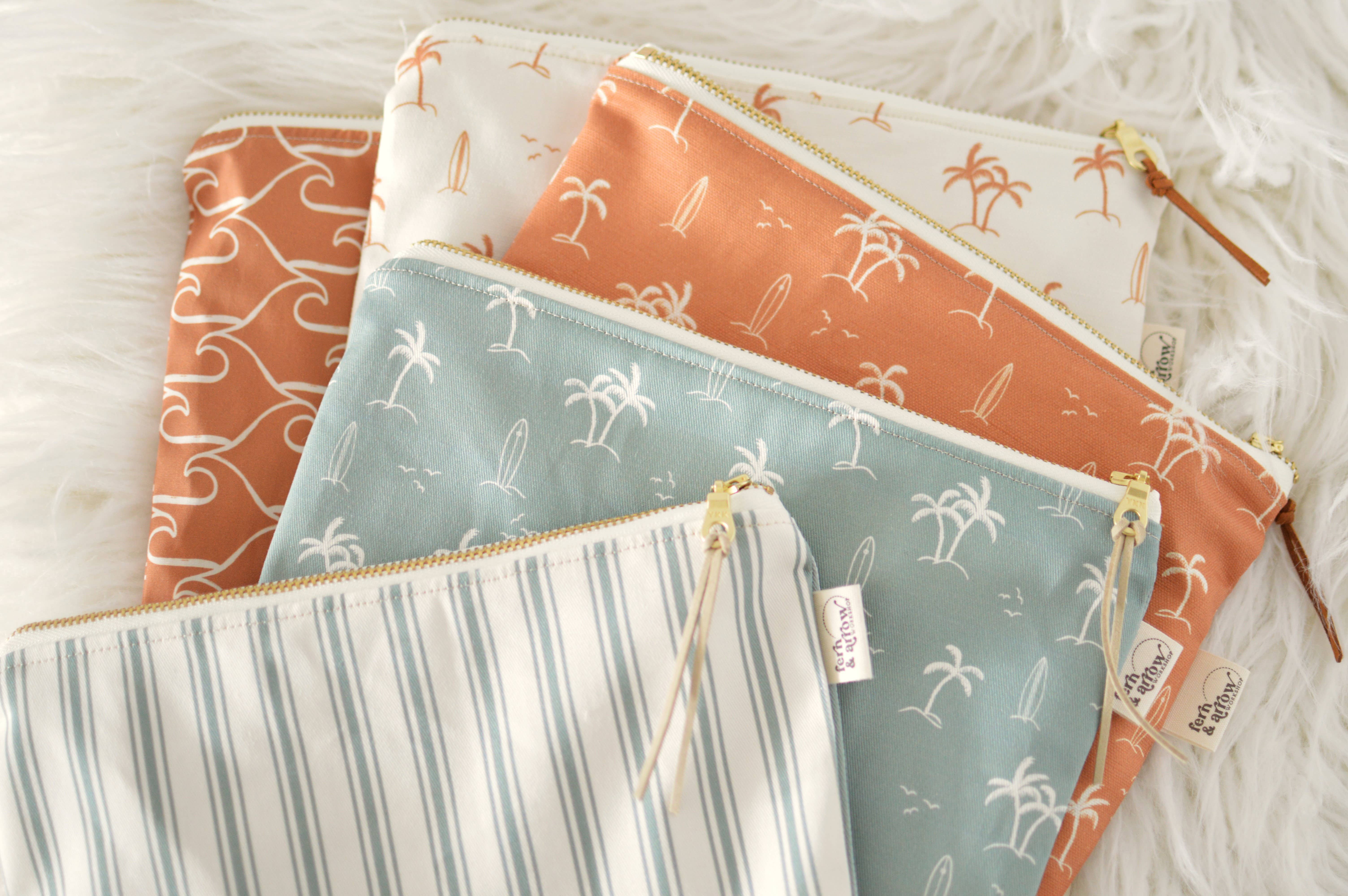 Fern & Arrow - Wholesale Wet Bag - Kids & Baby - Palms Water Resistant PUL Wet / Dry Bag - Teal2