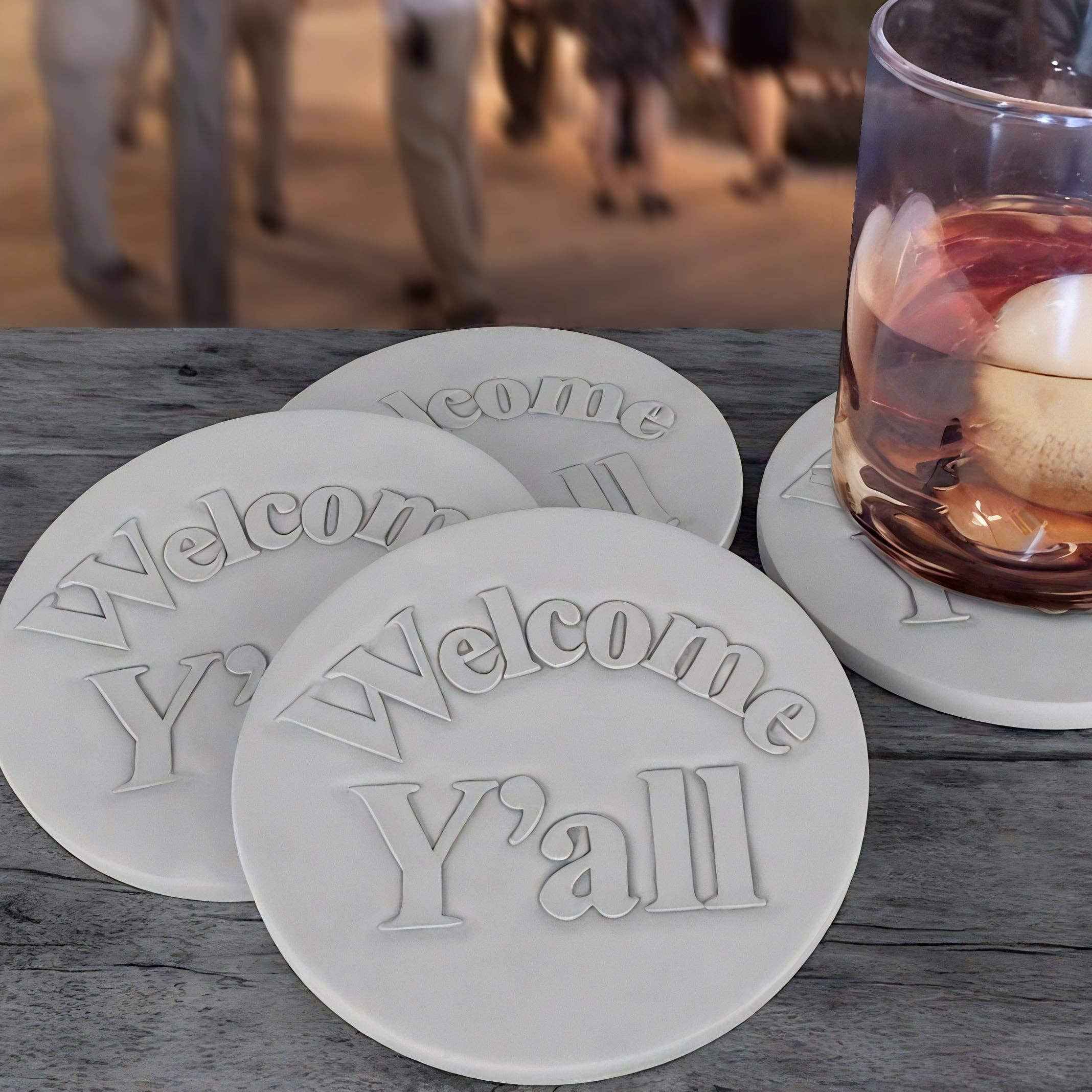 McCarter Coasters - Wholesale Coasters - Welcome Y'all Drink Coasters1