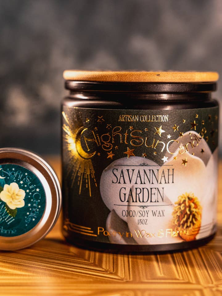 Savannah Garden Handmade Non Toxic Candles for wholesale by Night Sun Candles