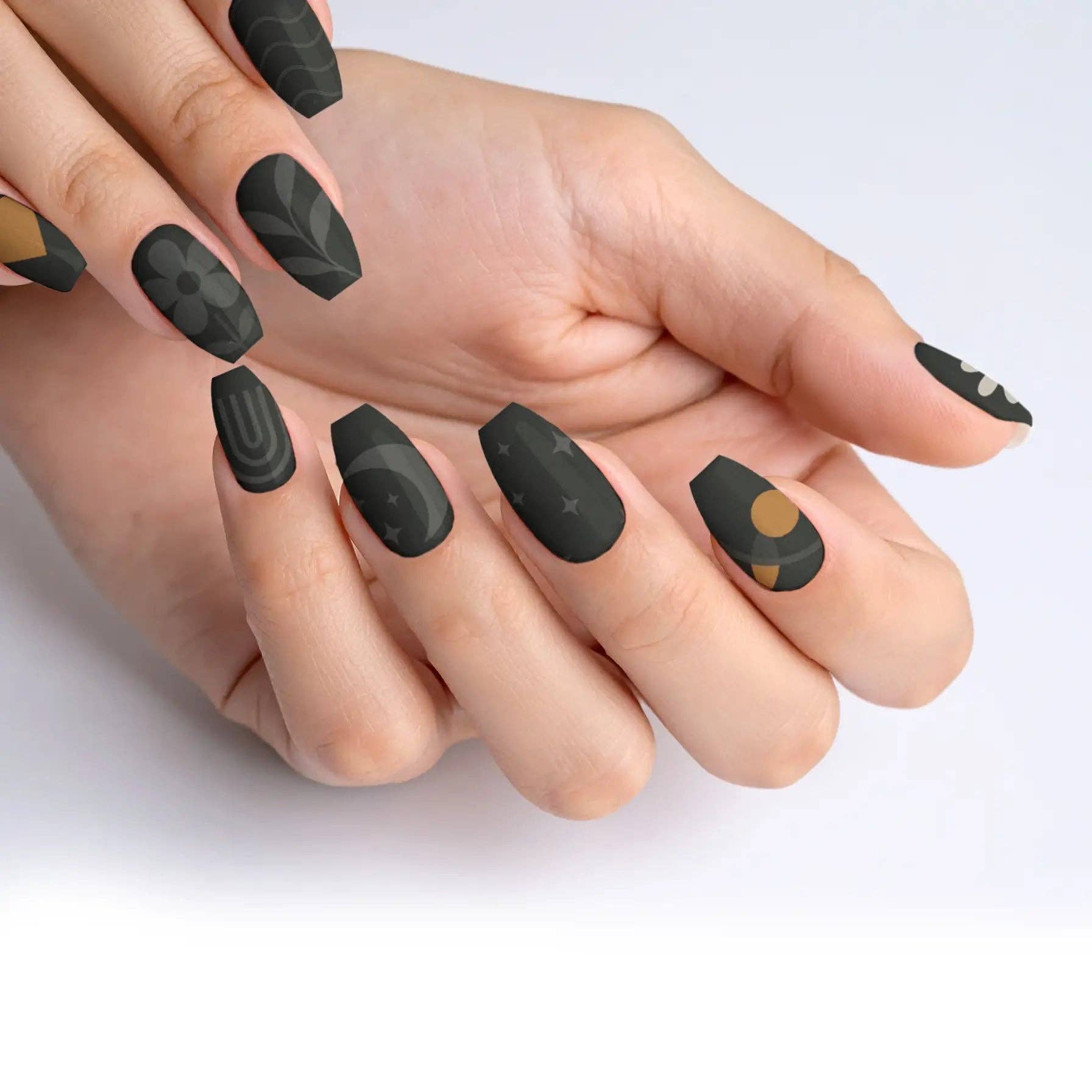 FYNE BODY - Wholesale Press-on/fake nails - Midnight Sunbeam Black Summer Press-On Nails55