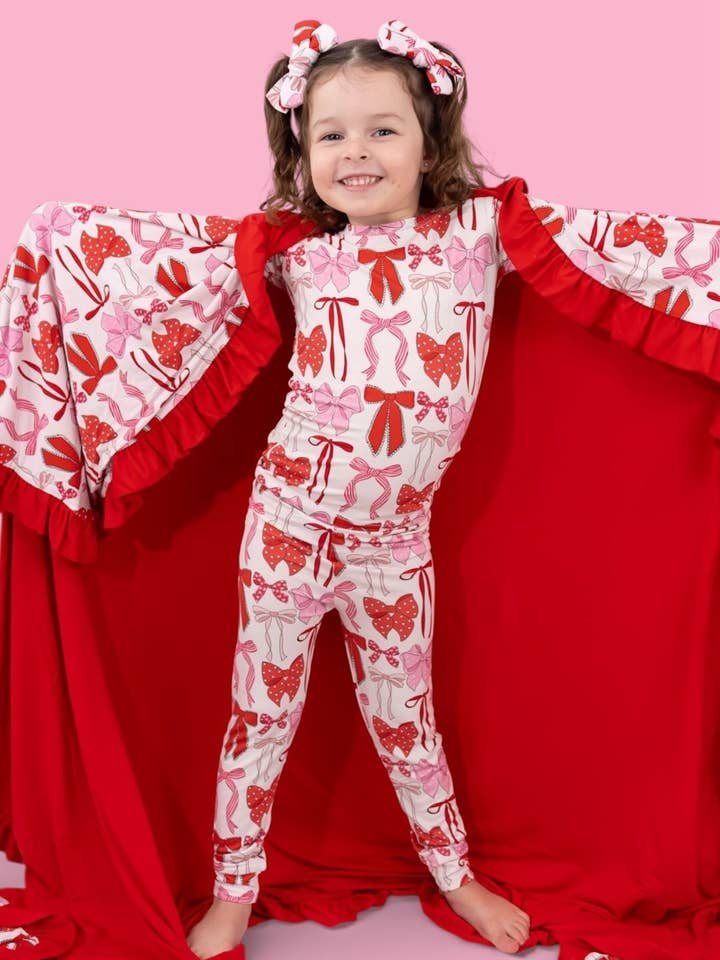 PRÉ-ENCOMENDA MANTA SONHO COM FOLHO BE MINE BOWS por atacado de Dream Big Little Co.