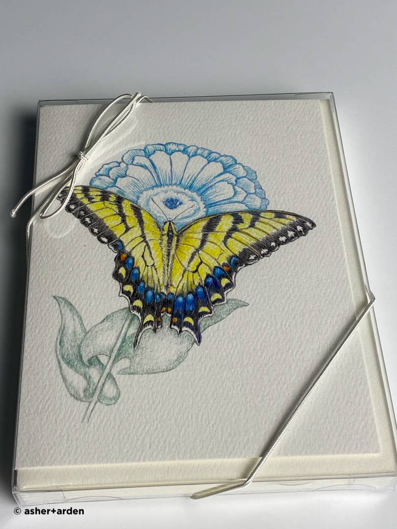 REMOVED BRAND - Wholesale Stationery/Notecard Set - Garden Butterfly - Boxed Set3