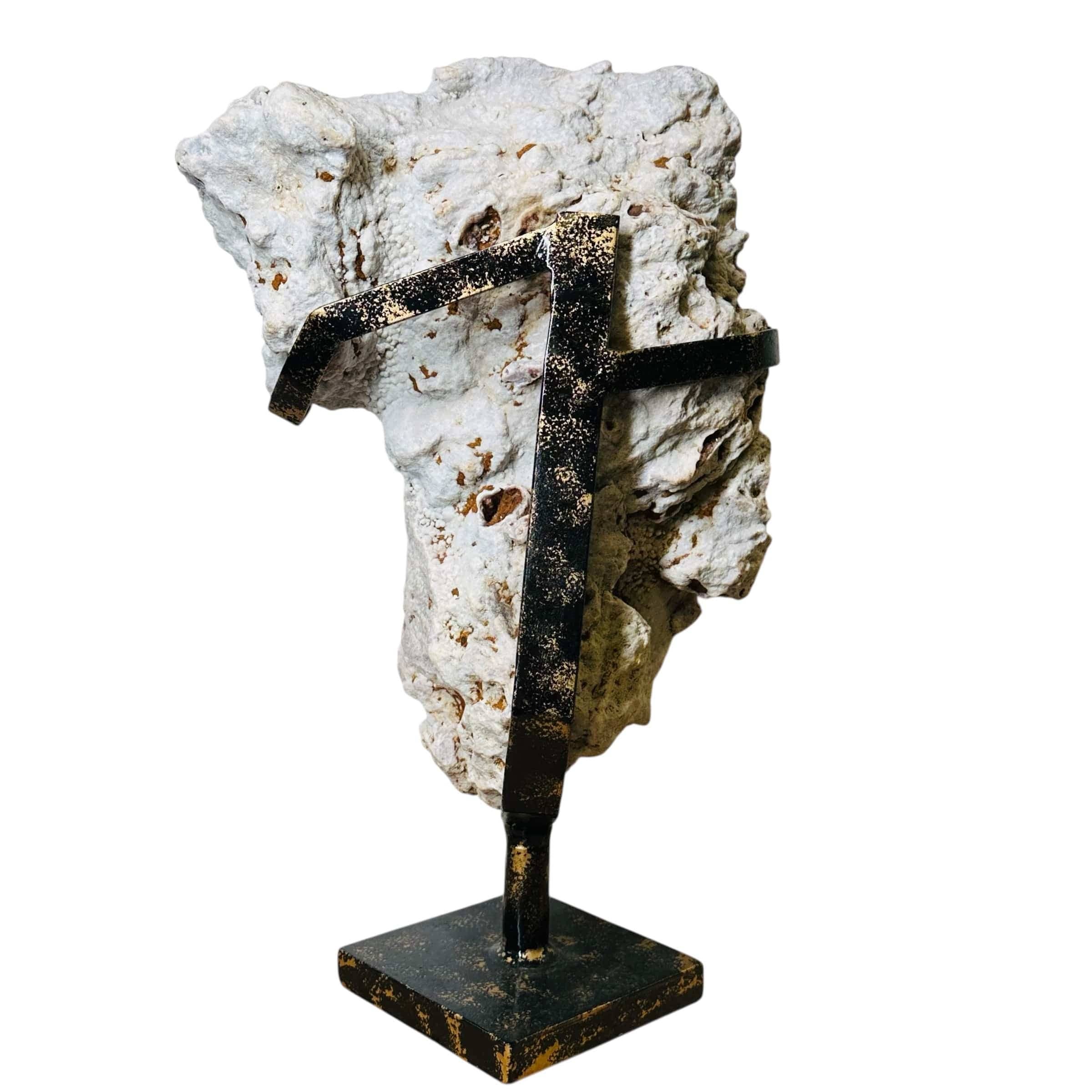 Rock Paradise - Wholesale Spiritual Stone/Crystal - Pink Amethyst Freeform Crystal on Gold and Black Stand3