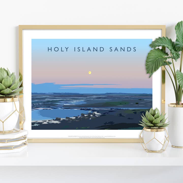 Holy Island Sands, do artista Richard O'Neill - Impressão artística por atacado de Star Editions