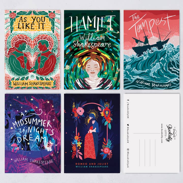 Bookishly - Wholesale Postcard Set - Shakespeare Cover Postcard Set