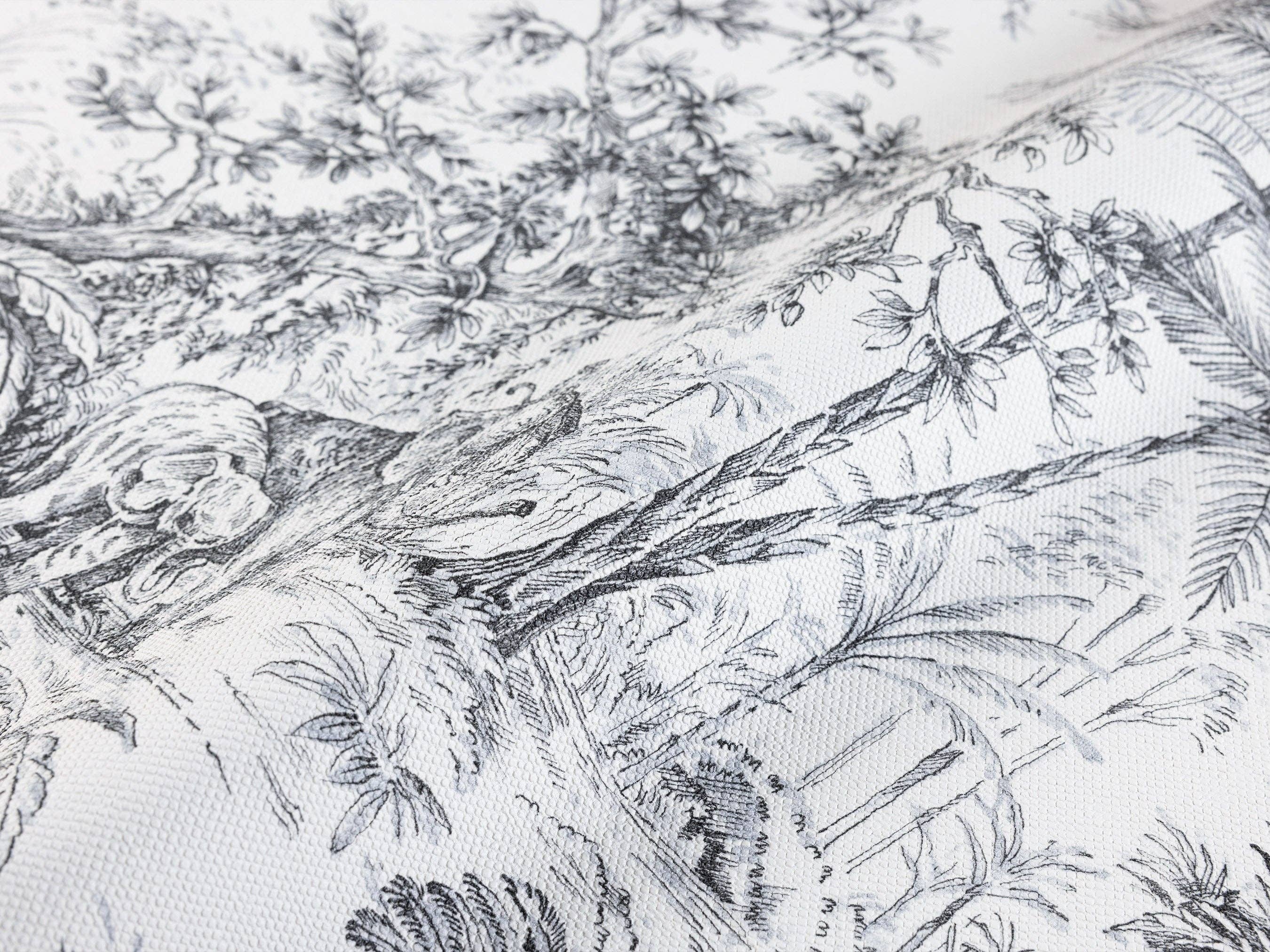 Walloro Luxury Embossed Wallpaper – wholesale Wallpaper – Luxury Toile Wallpaper, 3D Textured Wallcovering, Large 178 sq ft Roll, Decorative Wall Paper, Black and White Sketch, Landscape Wall Paper4