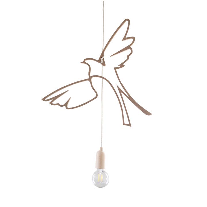 Birds of Paradise Brut Pendant Lamp - Wooden Linen Kit for wholesale by RIF Luminaires