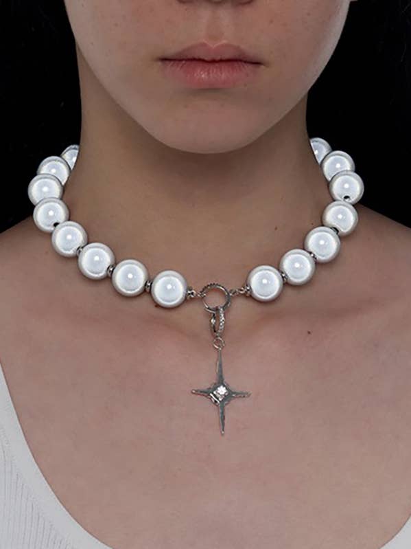 KINDNESS minimal silver fluorescent reflective beads Blitz c for wholesale by KINDNESS