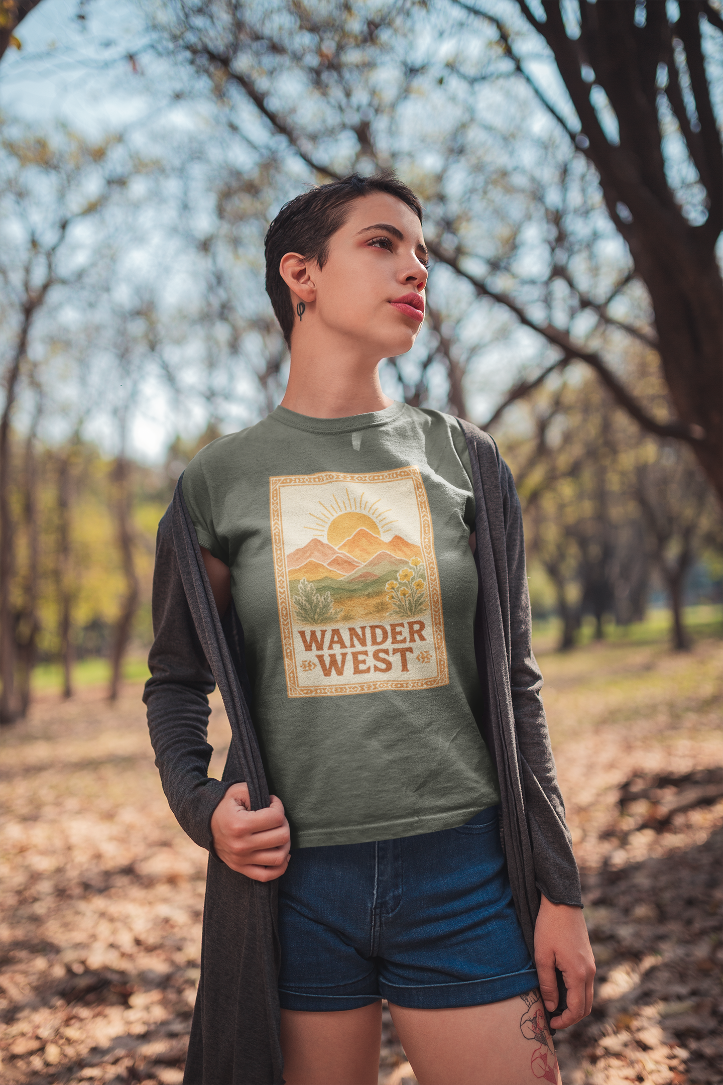 The Painted Sagebrush - Wholesale Shirt - Women's - Wander West – Adventure & Western Spirit Graphic Tshirt8