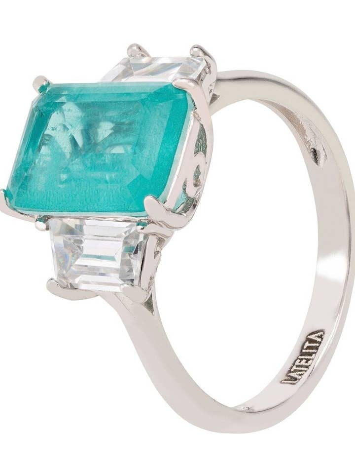 Georgina Gemstone cocktailring zilveren paraiba toermalijn voor wholesale door Latelita