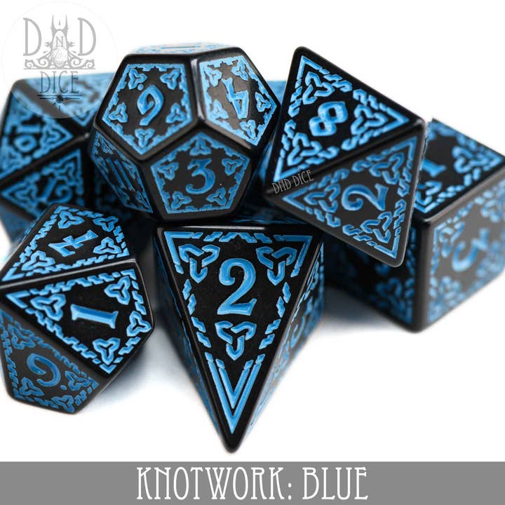 DNDDICE.COM - Wholesale Dice - Knotwork: Blue1