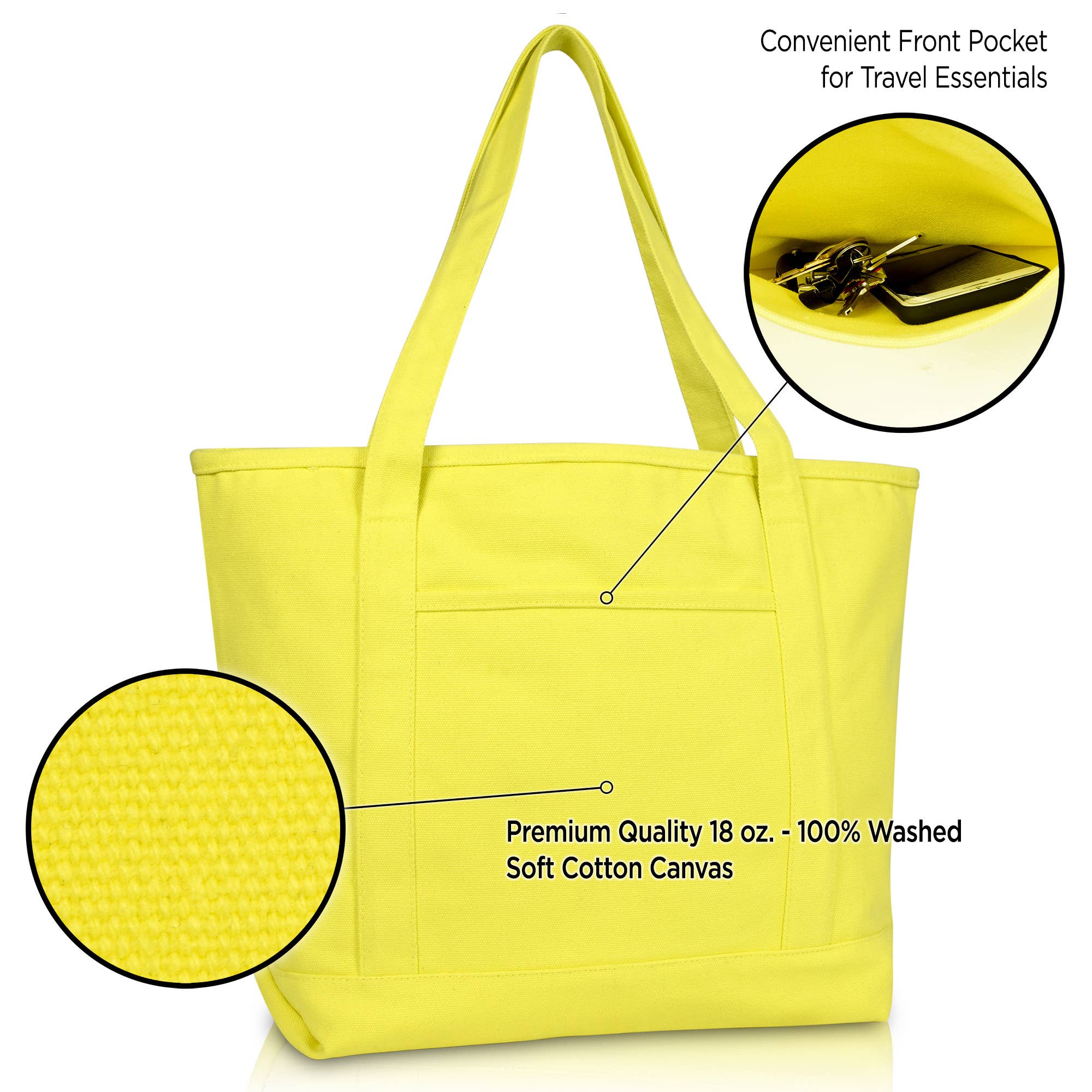 Dalix – wholesale Tote bag – Women's – DALIX 20" Solid Color Cotton Canvas Shopping Tote Bag43