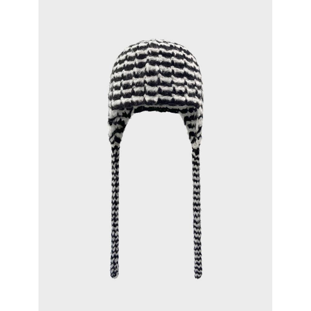 Dipped Shop - Wholesale Beanie - Women's - Winter Handmade Crochet Ear Flap Tassel Knit Hat DP25G7293