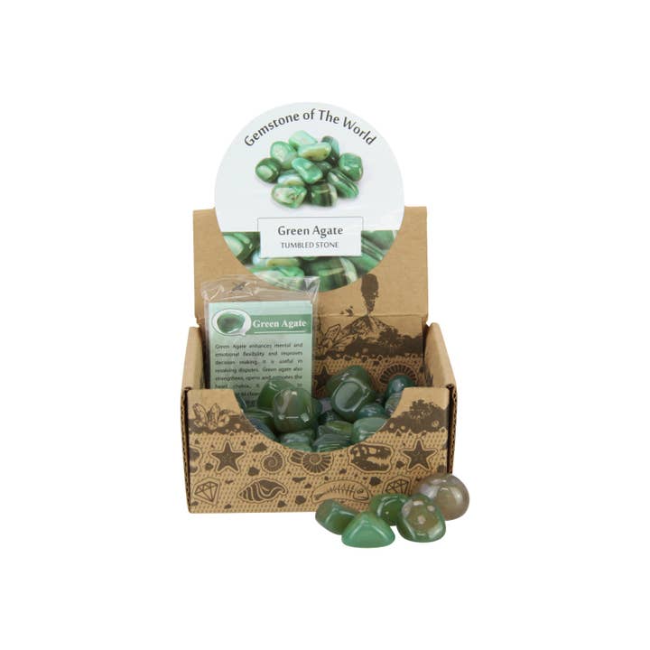 Cubby House by Malmar - Wholesale Spiritual stone/crystal - Green Agate Tumbled Stone for Self Confidence