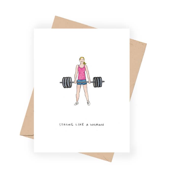 Carte forte comme une femme pour la vente par Brittney Banks : Illustration + Paper Goods