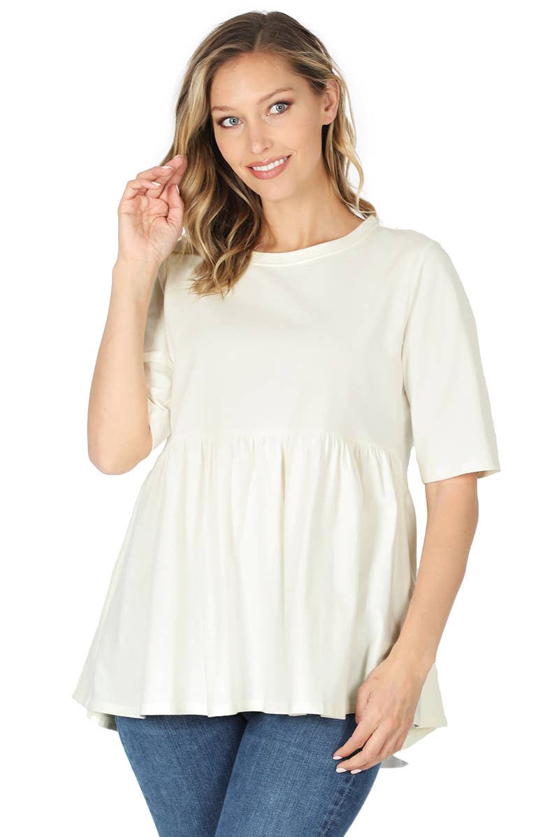 42POPS - Vendita all'ingrosso Tunica - Donna - ",,..._ Tunica in Cotone con Arricciatura a Vita Impero10